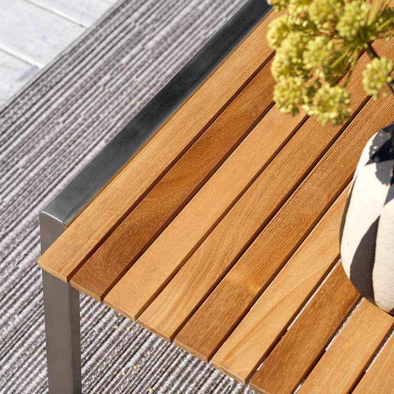 Naos Sofabord 75x140 cm Rustfrit Stål/Teak 