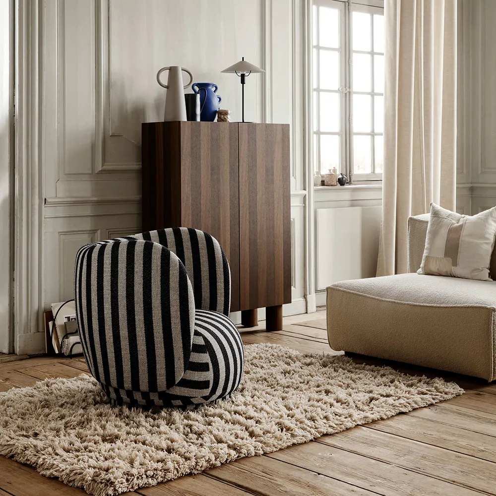 Rico Lounge lænestol Louisiana - Sand/Black