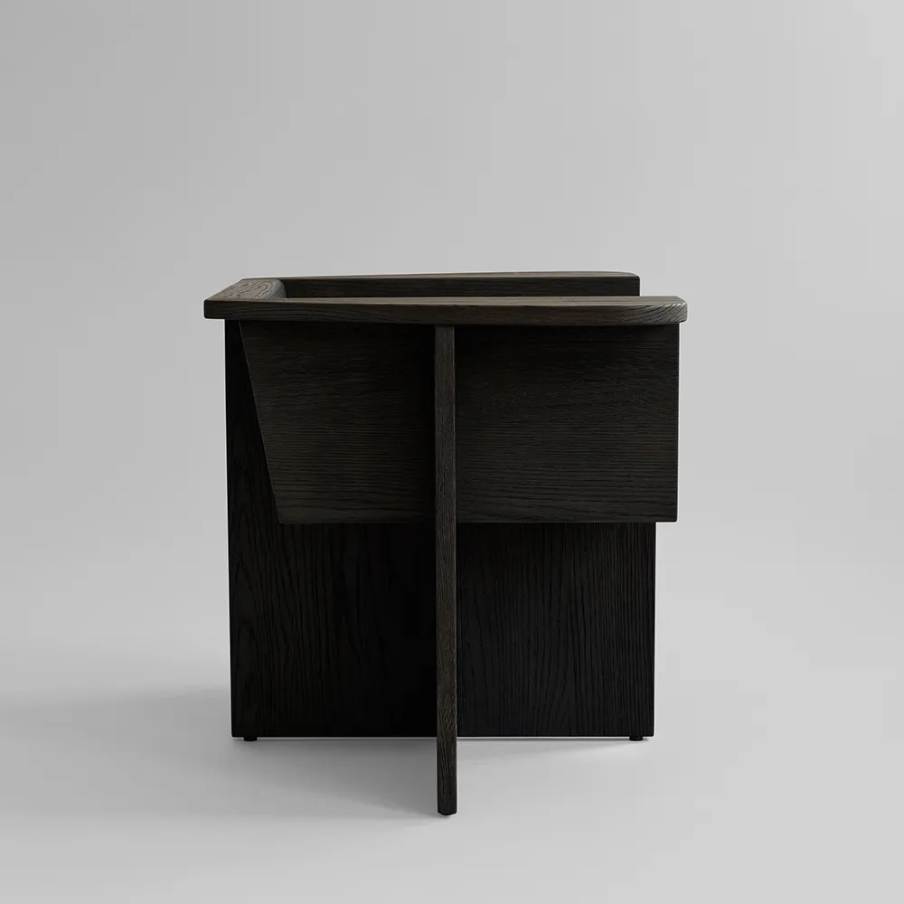 Brutus Lounge lænestol - Kaffe Sort Eg