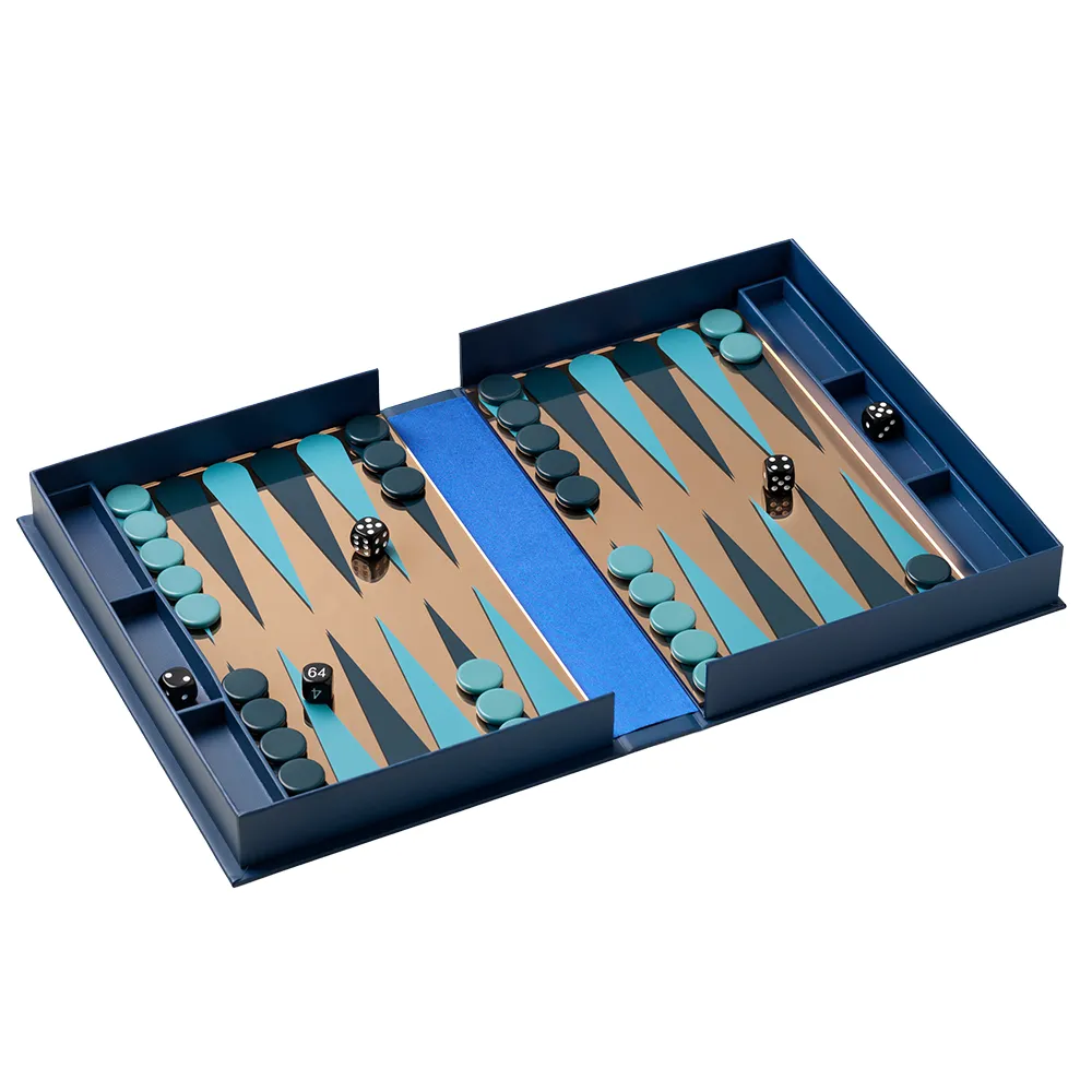 Printworks, Classic - Art Of Backgammon Mirror Dark Blue/Copper