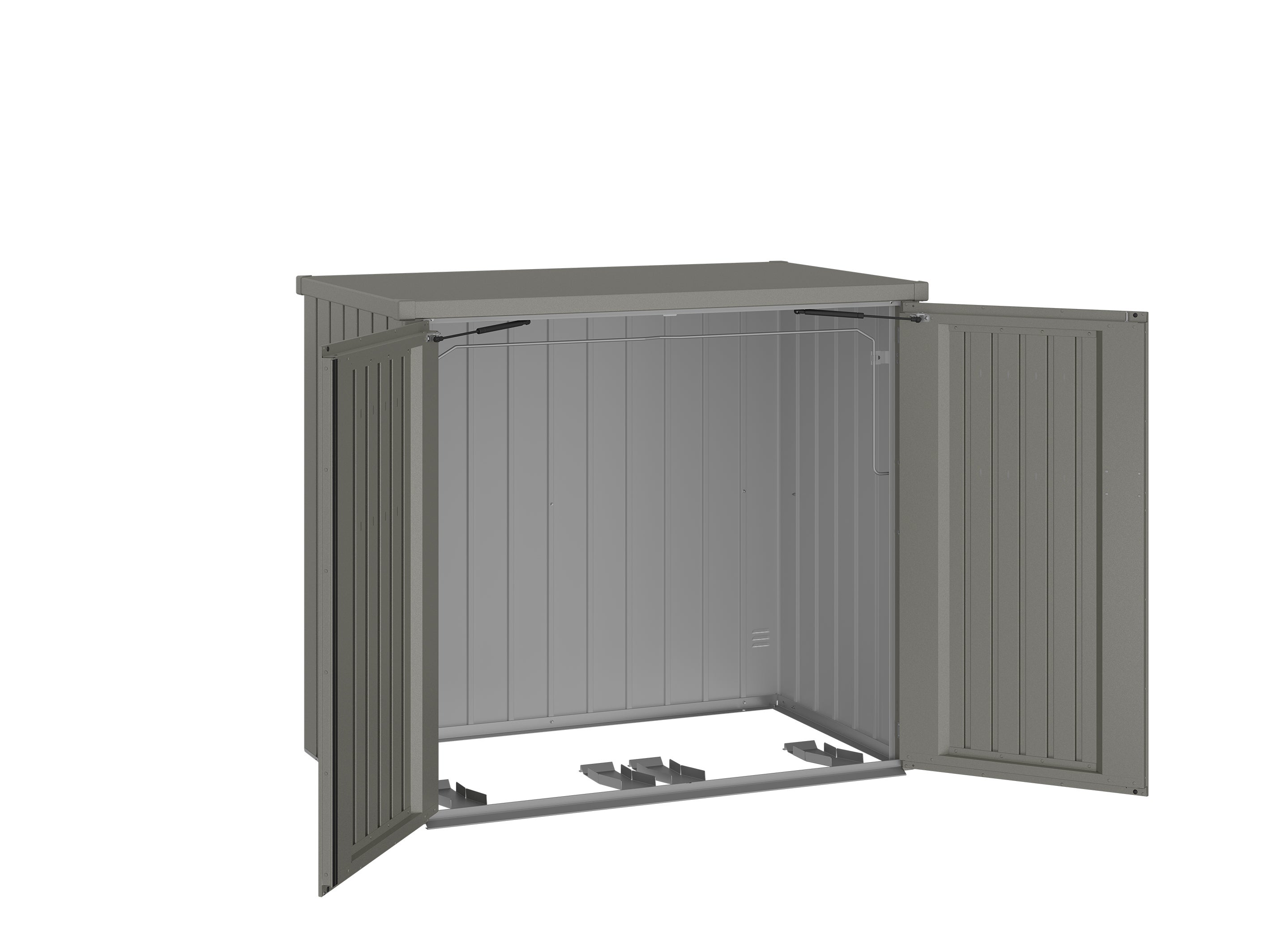 Alex Duo boks til affaldsspand - metallisk quartz grå