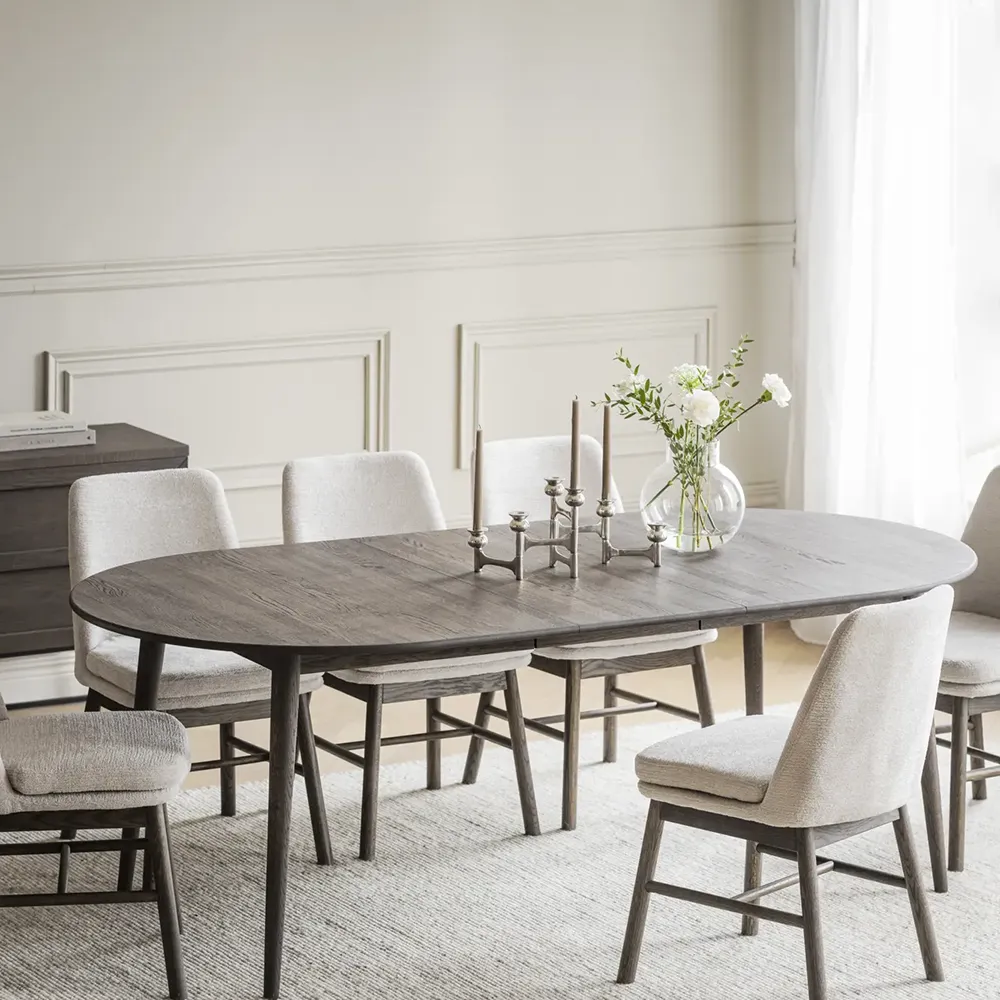 Tyler oval spisebord 170-210x705 cm brun eg