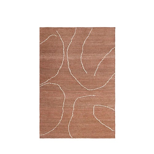 Håndvævet Tæppe i Jute Gesso Terracotta 140x200 cm