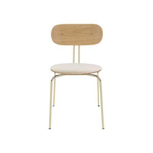 Curious Spisestol Eg/Messing Teddy White
