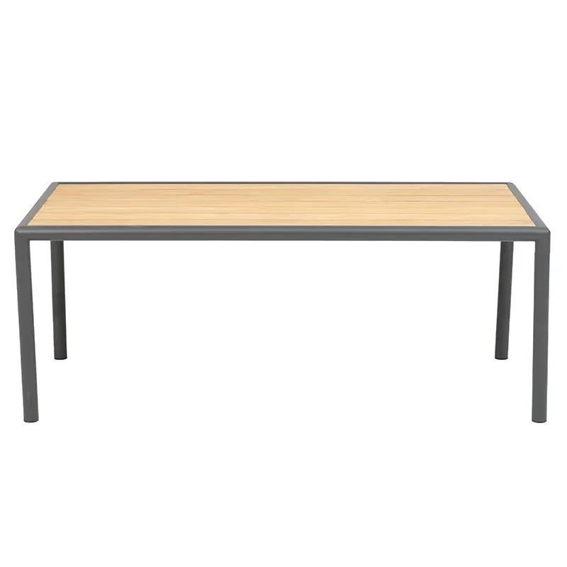 Gordon sofabord 65x140 cm Antracit / Teak