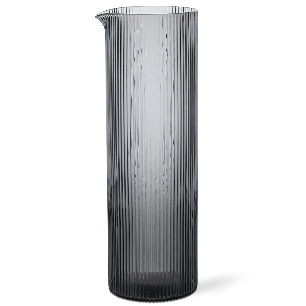 Ferm Living Ripple vandkaraffel 1,12 L Smoked grey