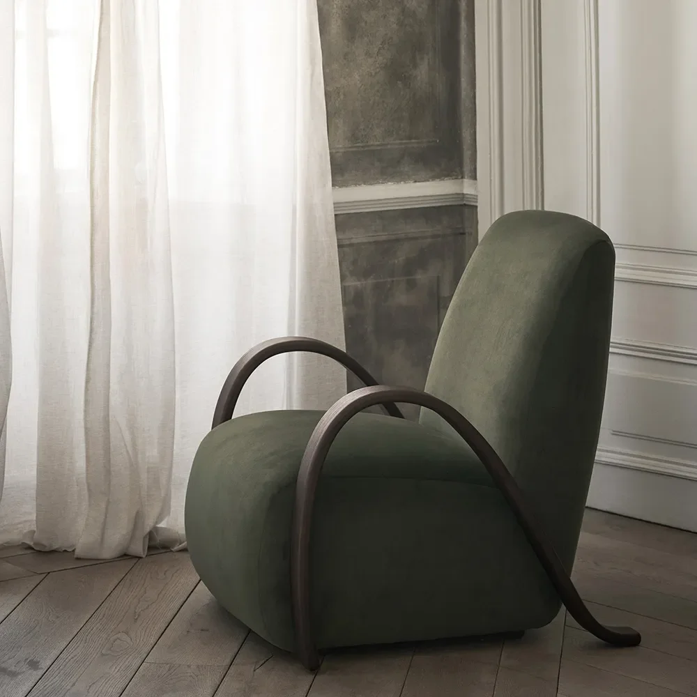 Buur Lænestol Rich Velvet - Dark Stained/Pine