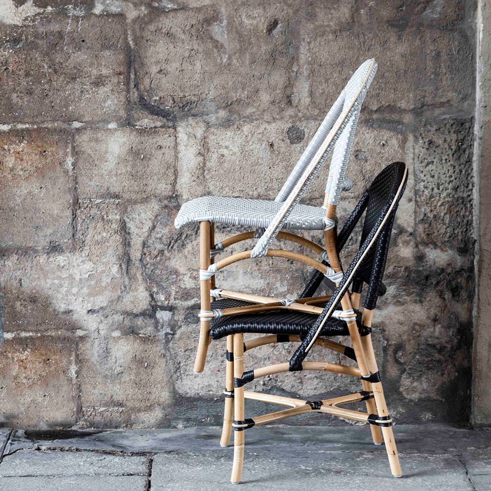 Sofie spisestol i sort rattan