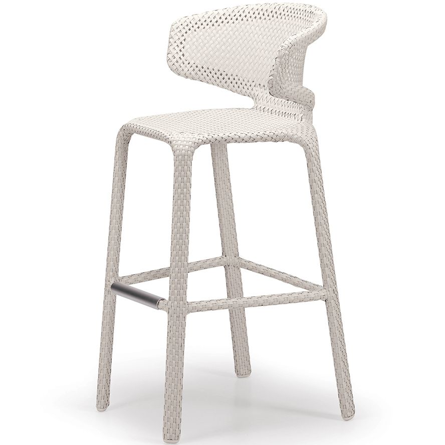 Barstol med Seashell skal, hvid 