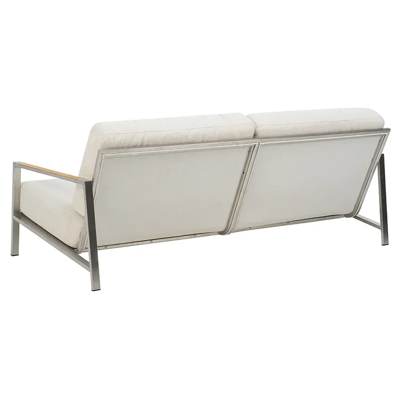 Naos 2,5-pers. sofa  Stainless steel / Dot beige