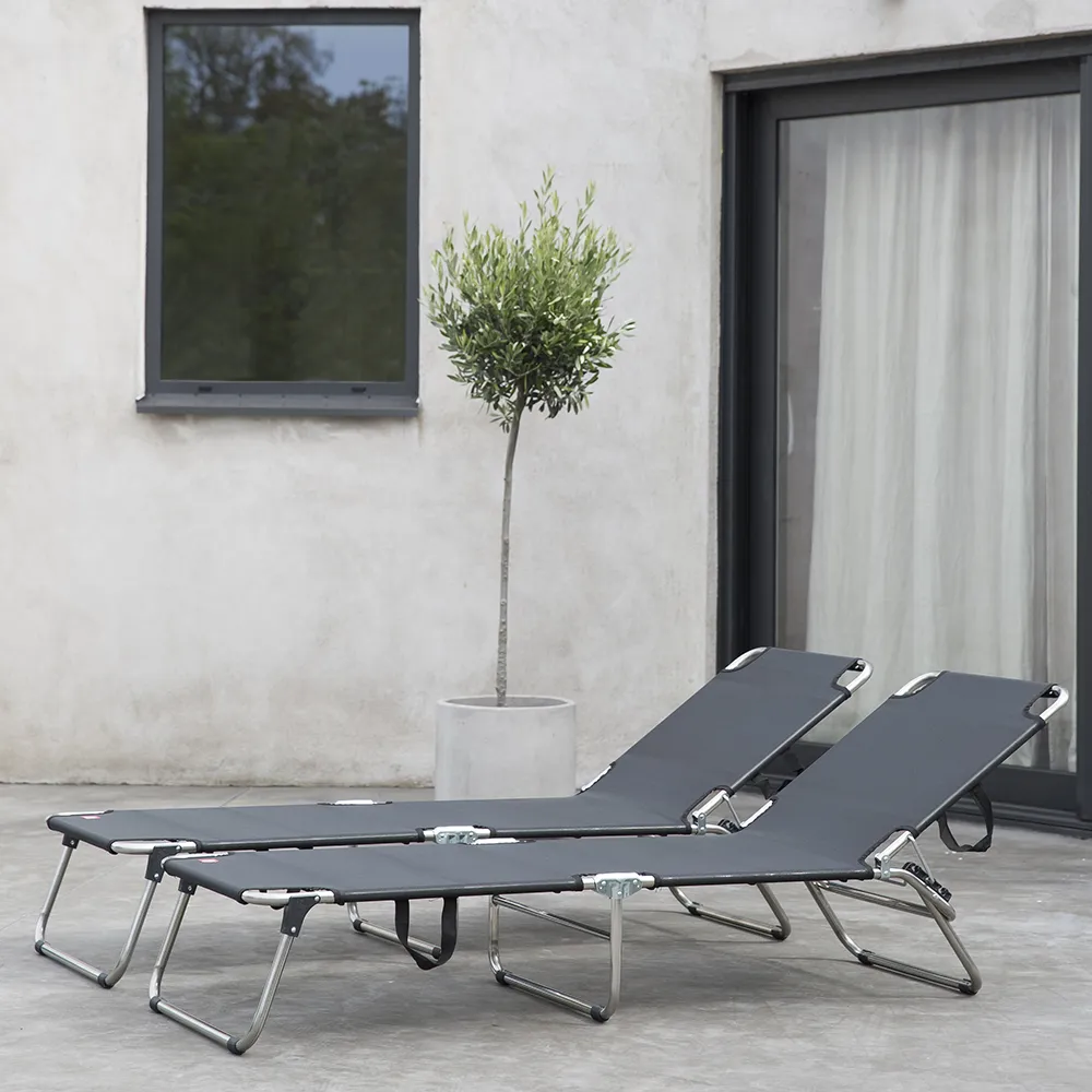 Amigo solseng i sort aluminium/tekstilene