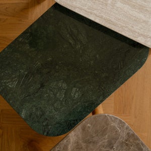 Paff Sidebord Lav Eg/Green Marble