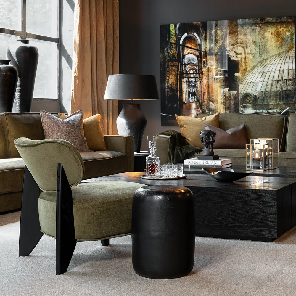 Cadiz stoflænestol Hailey army