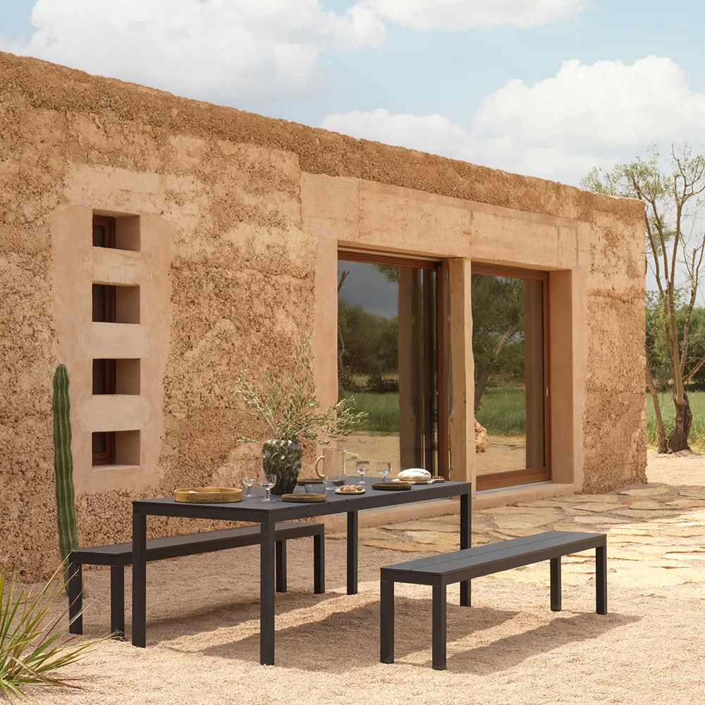 Rio Alu Spisebord 140//210x85 cm Anthracite