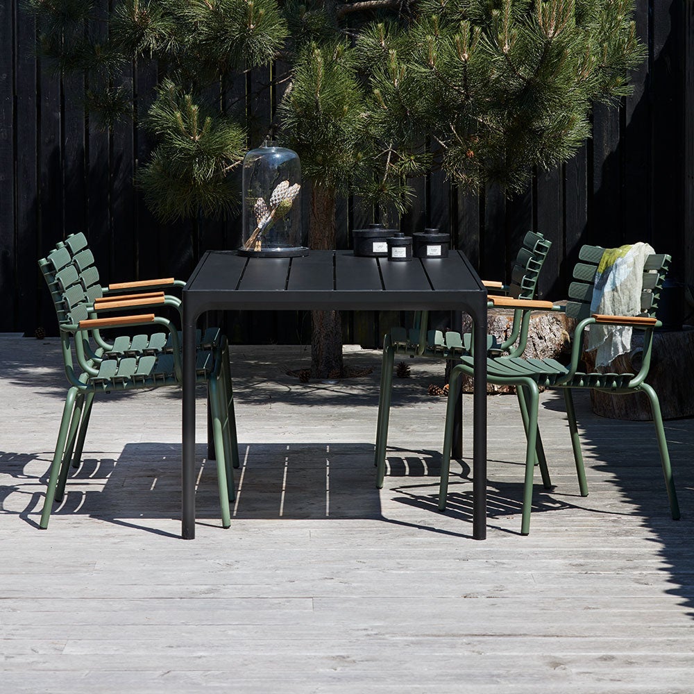 ReCLIPS spisestol Sort/Sort Aluminium Bambus