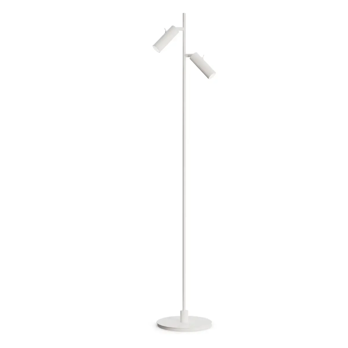 Pipeline Double-gulvlampe Ø19,9 x H132,6 cm metal mat hvid