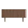 Treasures skab med 3 låger Mørk eg/Brown faux leather