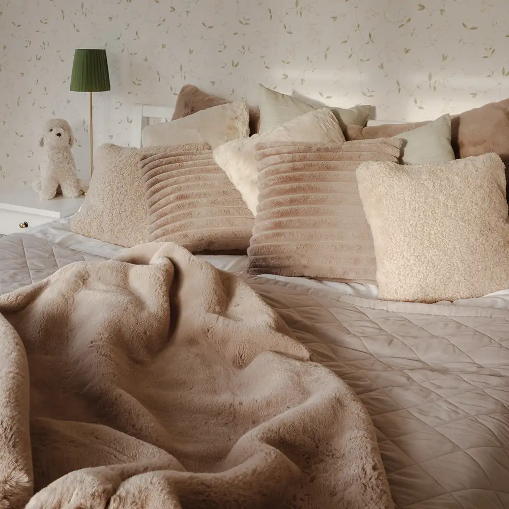 Fluffy Pudebetræk 45x45 cm Pink