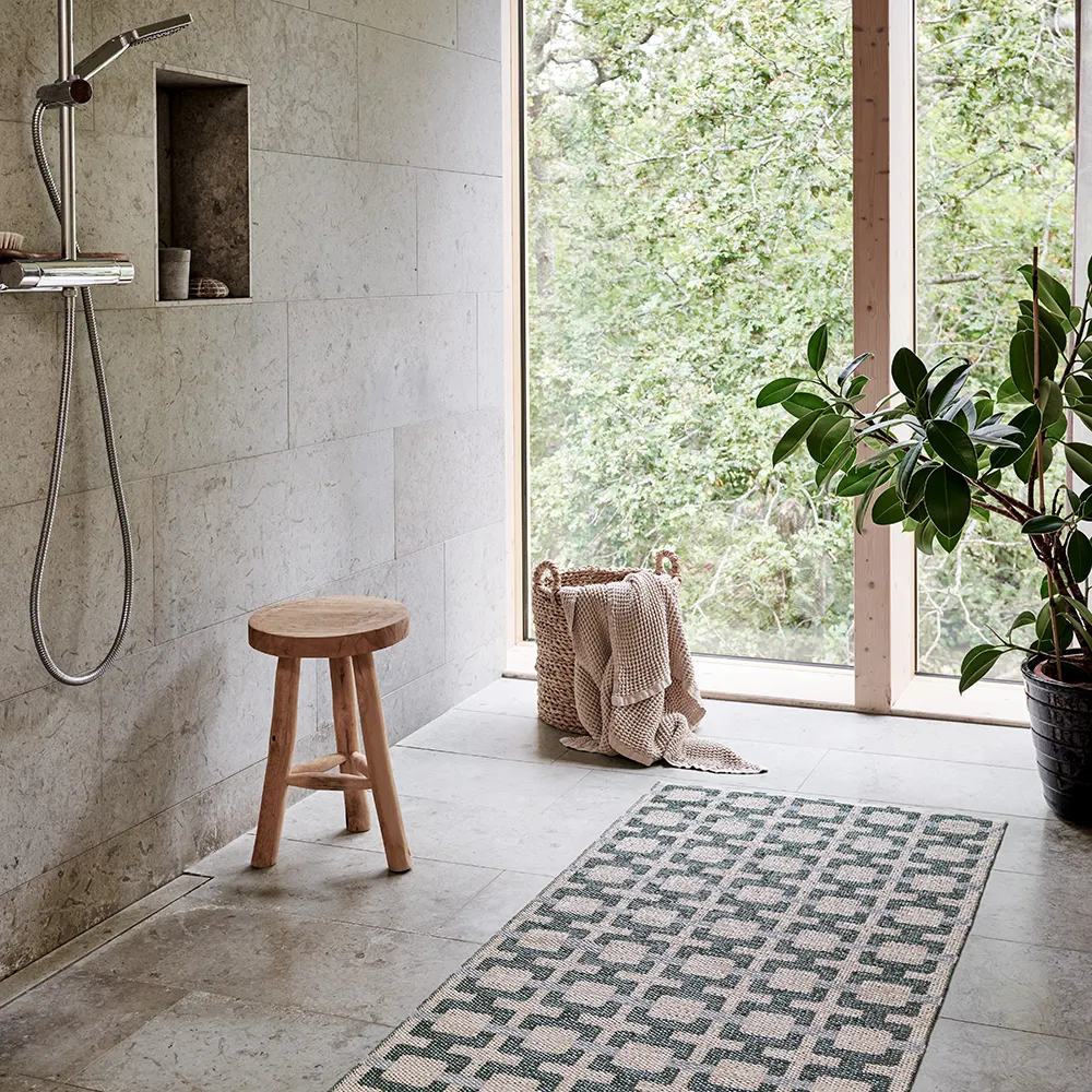 Tom tæppe Leaf/Cream/sage 70 x 300 cm