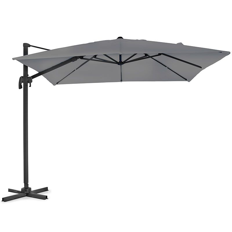 Linz Frithængende Parasol 300x300 cm Grå/Grå Brafab
