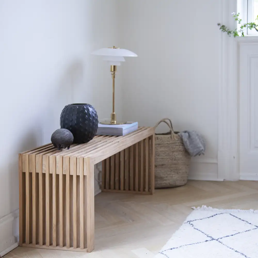 Rib Bænk 104 cm Teak