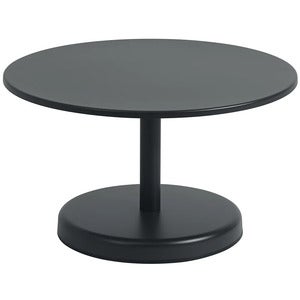 Linear Steel Sofabord Ø70 cm Anthracite Black 