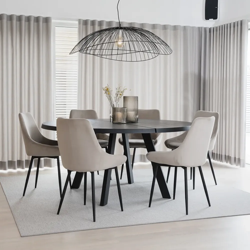 Sierra spisebordsstol beige fløjl