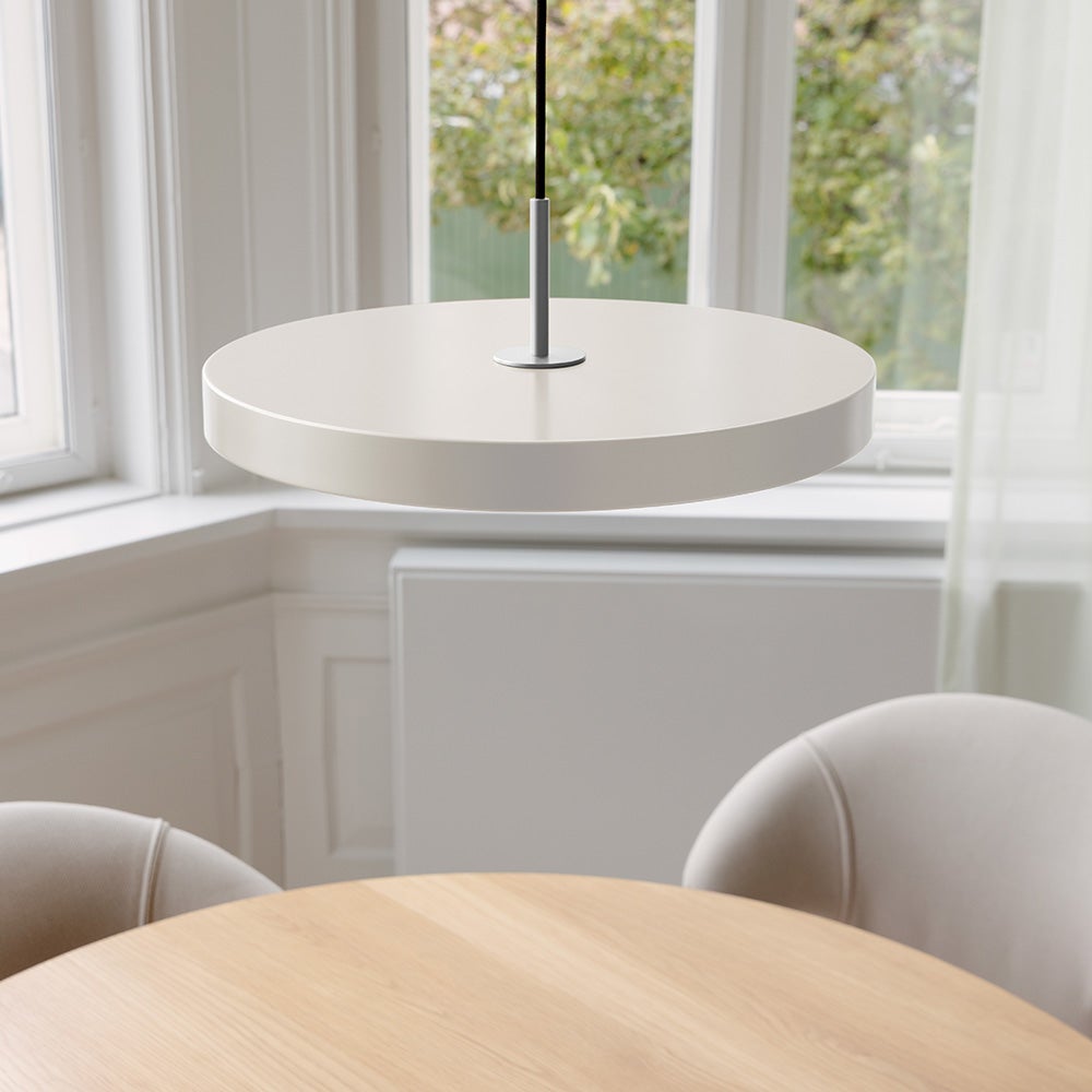 Asteria Pendellampe Mellem Ø43 cm Pearl White