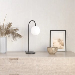 Ballon bordlampe sort G9