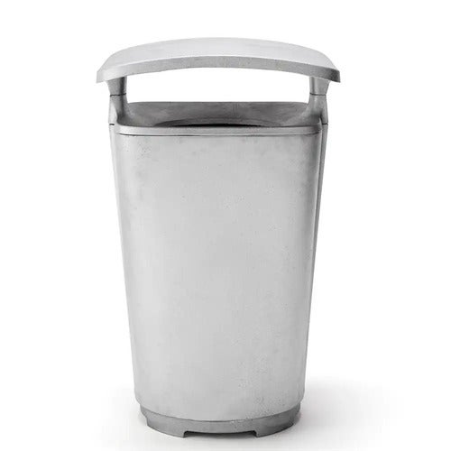 Monolit affaldsspand med tag Aluminium