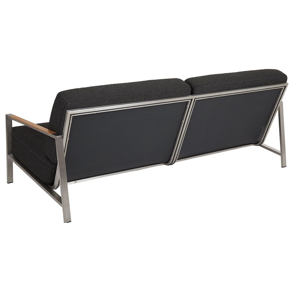Naos 2,5-pers. Sofa Rustfrit Stål/Nearly Black Brafab