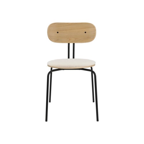 Curious Spisestol Eg/Sort Metal Teddy White