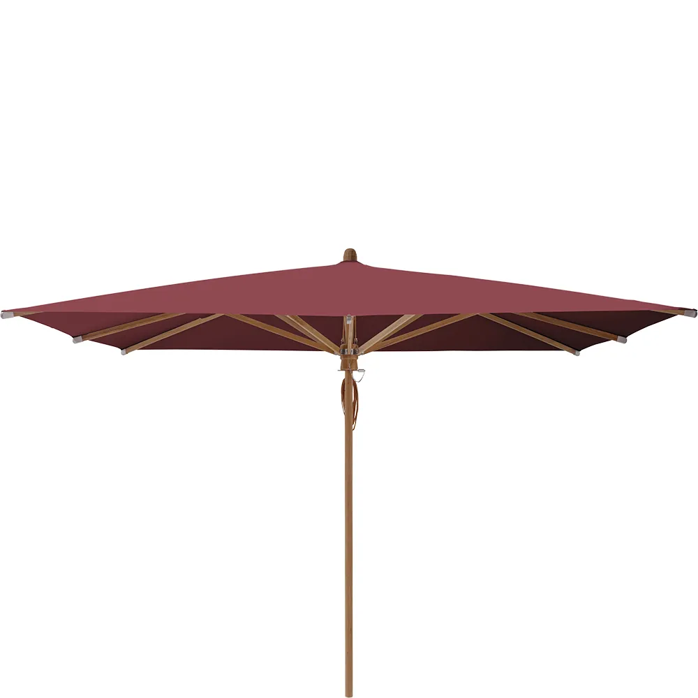 Glatz Teakwood parasoll 330×330 cm Kat.5 644 Merlot