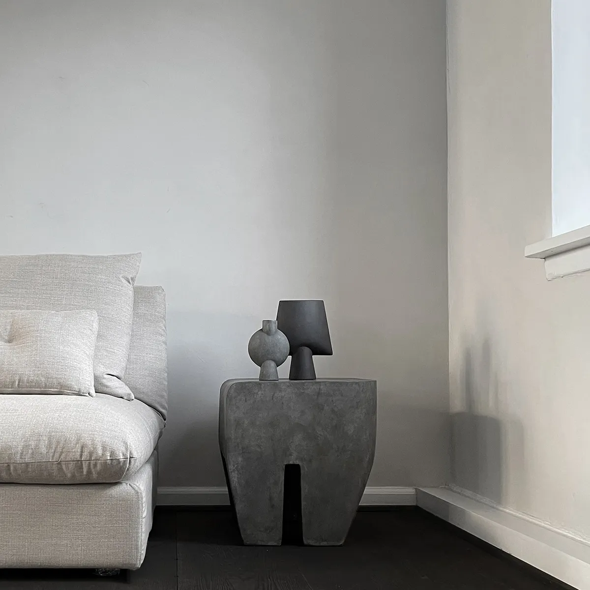 Håndmalet vase Sphere Bubl Mini Dark Grey H19 cm