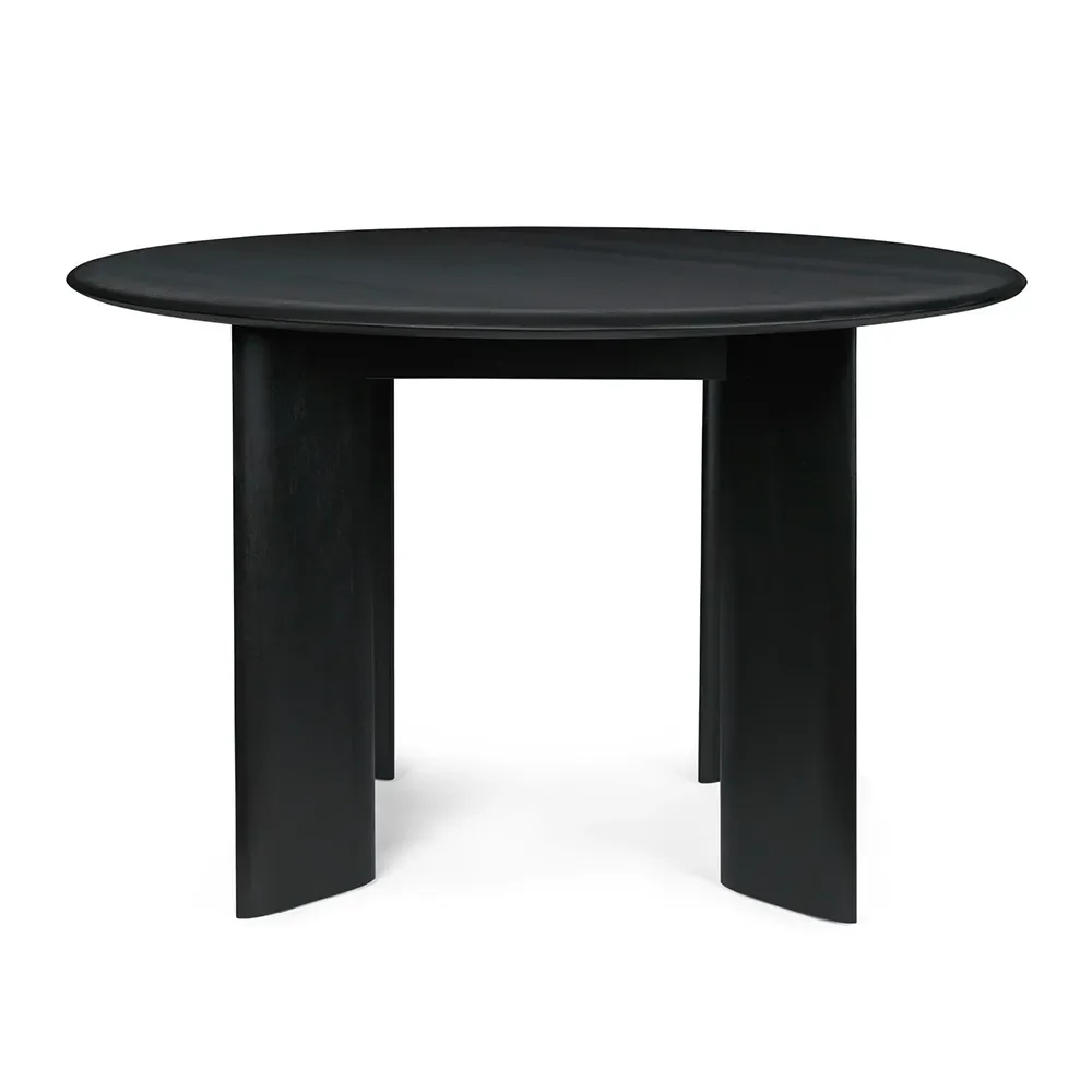 Ferm Living, Bevel Spisebord Ø117 cm - Black Oiled Beech