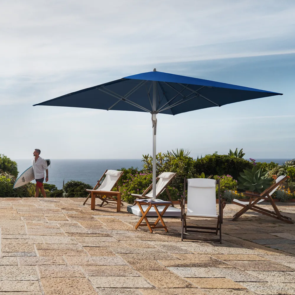 Fortello 400x400 cm parasol alu Cat.5 601 Waterfall