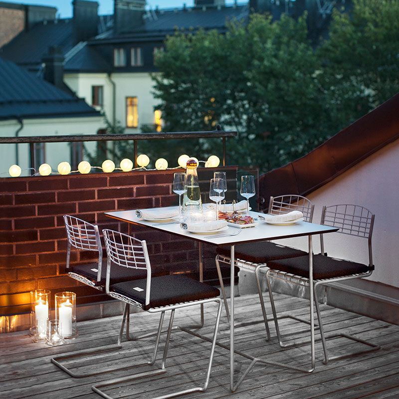 Bord High Tech 60 Hvid Laminat/Varmgalvaniseret Understel Grythyttan Stålmöbler