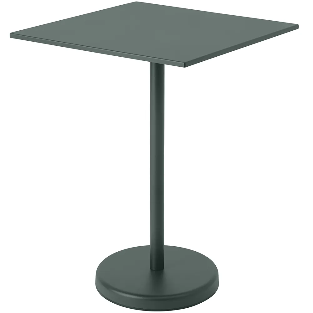 Muuto, Linear Steel Barbord 70x70 h: 95 cm Dark Green billede