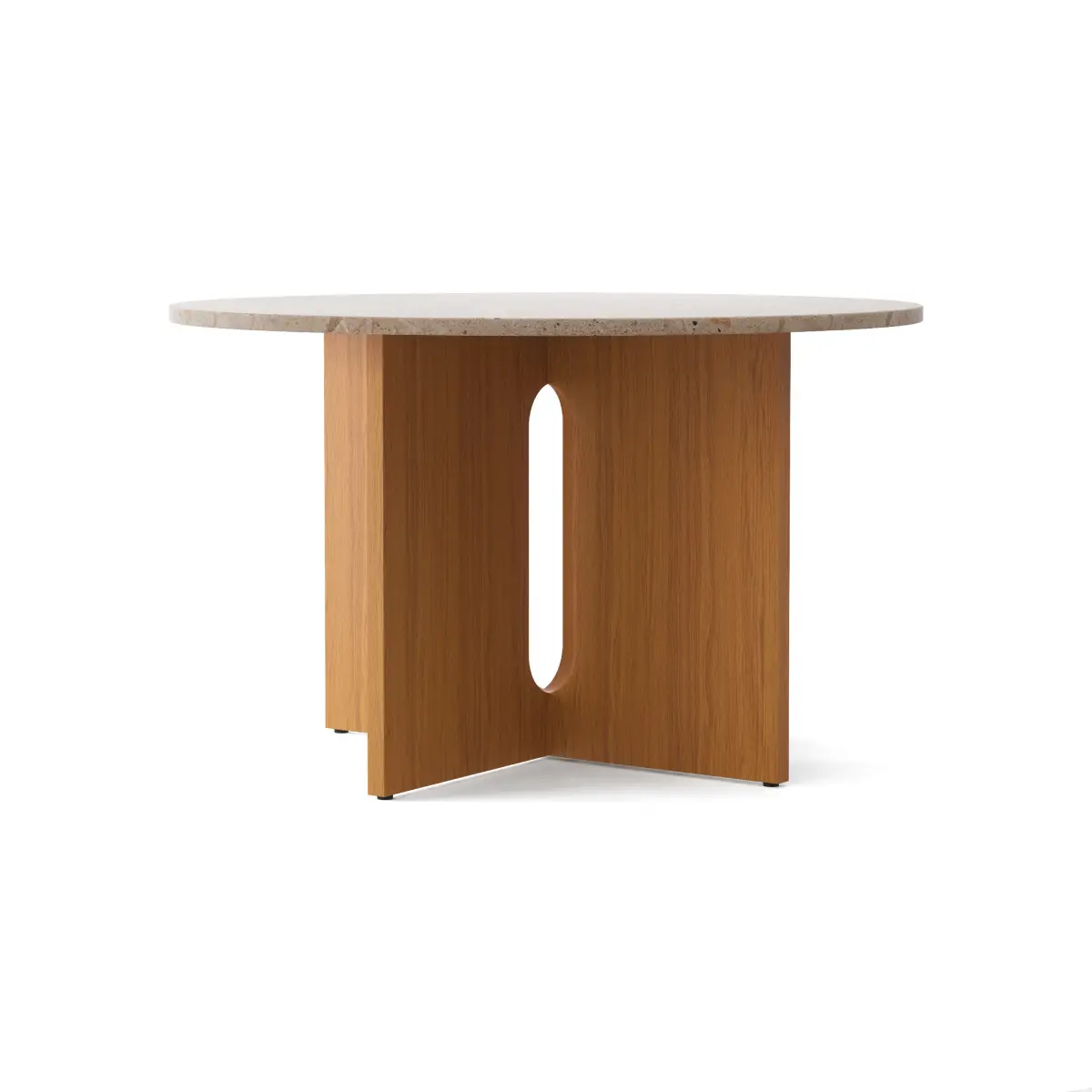 Androgyne Spisebord - Eg - Sten/Kunis Breccia - Ø120 cm