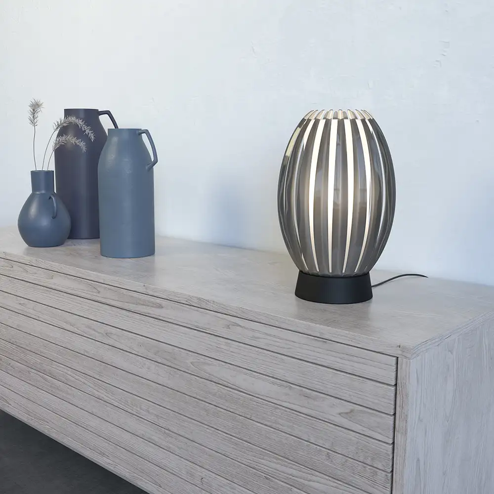 Tentacle bordlampe M Sort/Røg E27