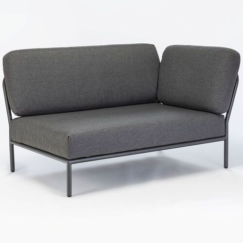 Level endestykke højre gråt aluminium