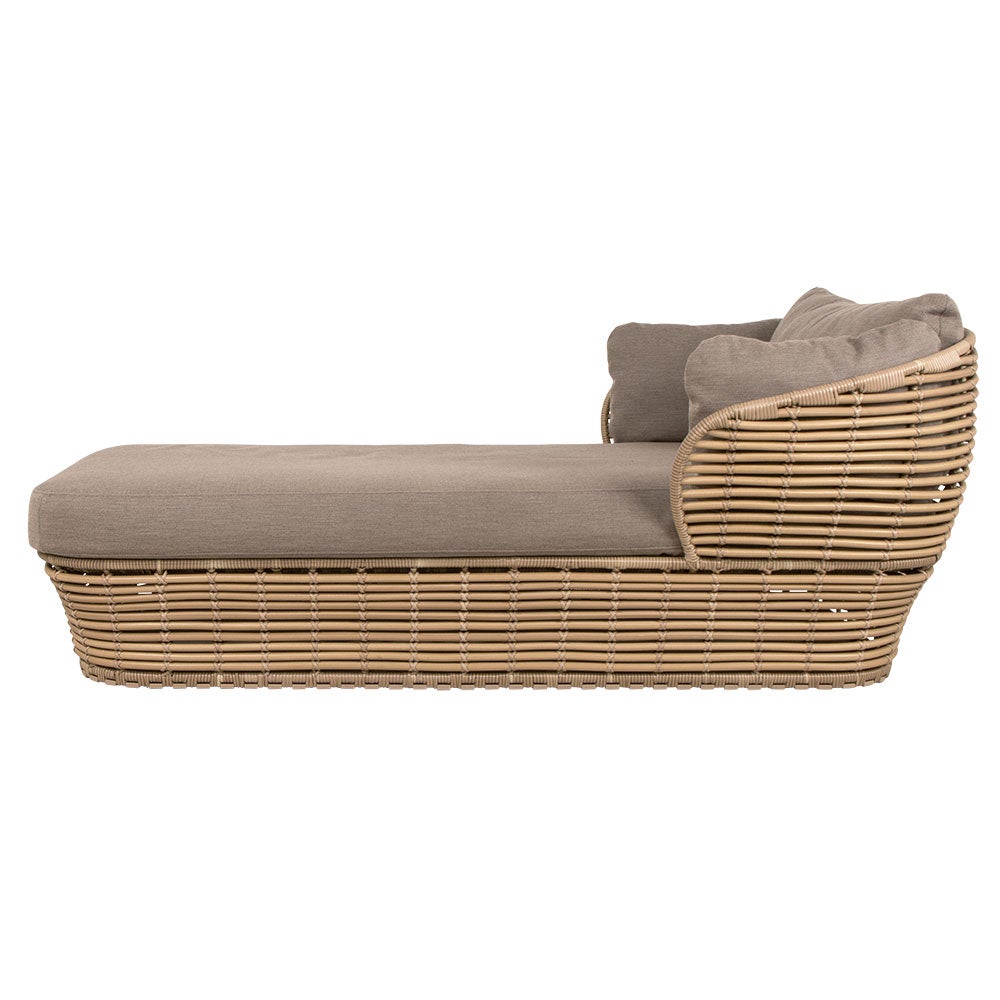 Basket Kurv Daybed inkl Hyndesæt Polyrattan taupe natur 