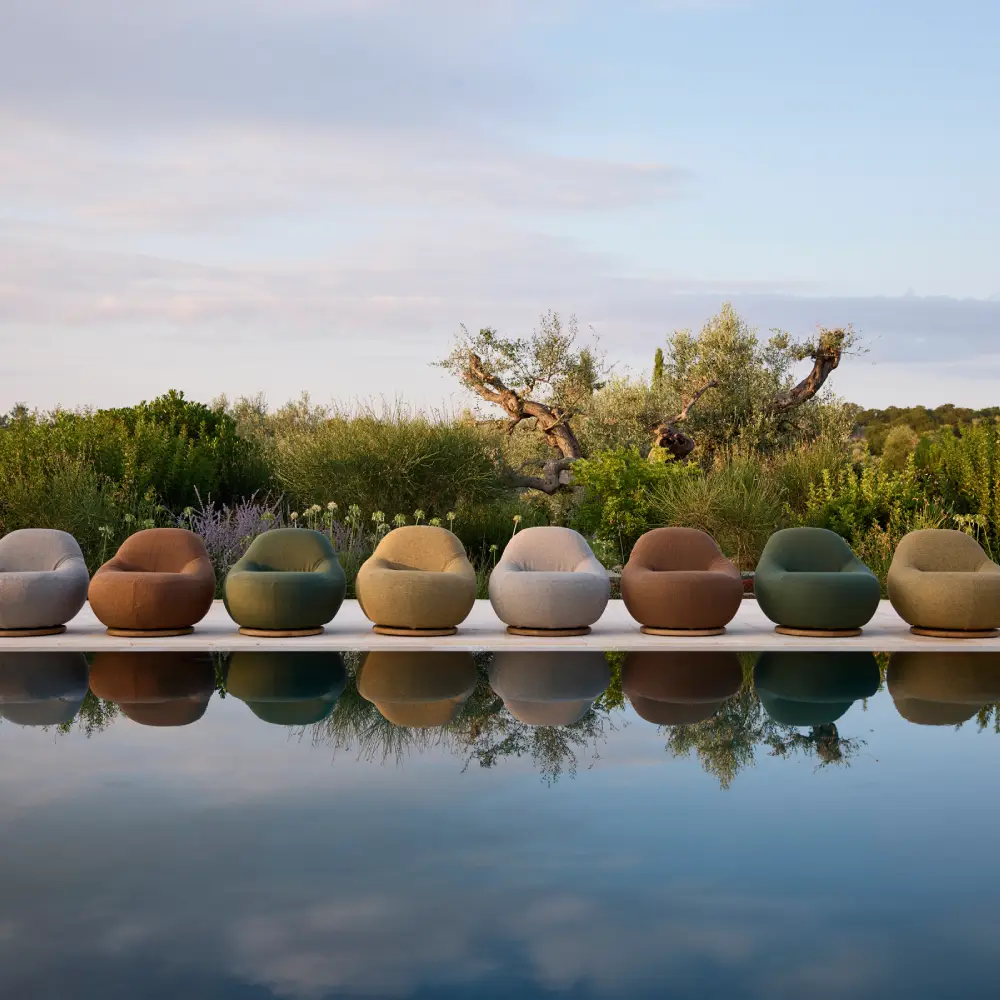 Gem loungestol m/teak dreje Grey, AirTouch