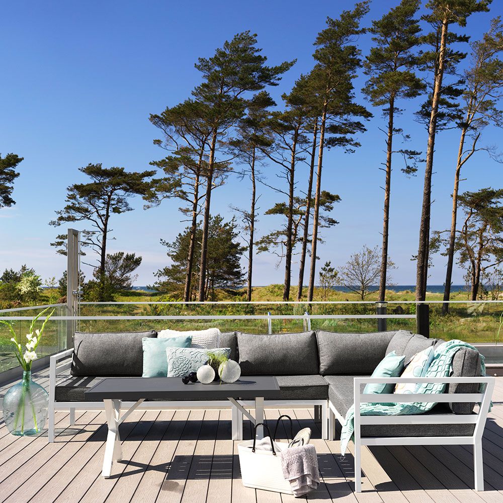 Weldon Loungegruppe Hvid Brafab