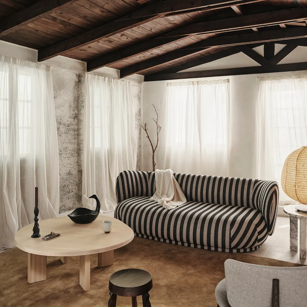 Rico 3-personers sofa Louisiana - Sand/Black