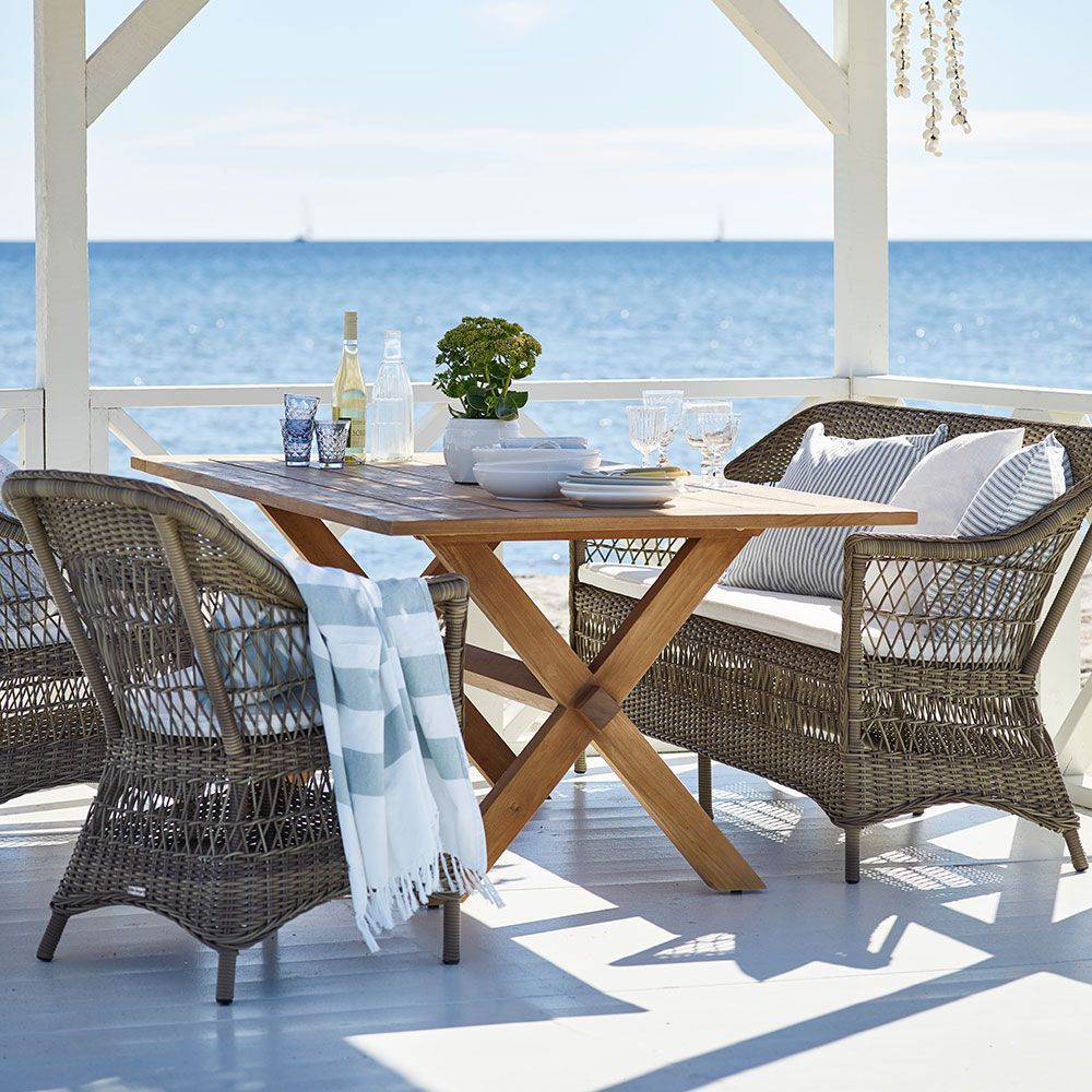  Kolonial teak bord 200x100 cm