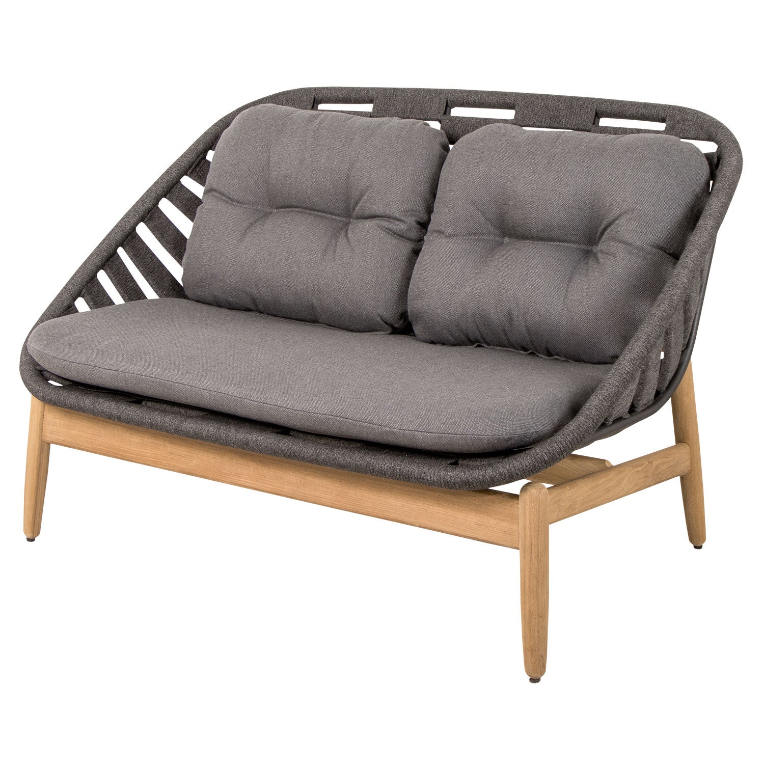 Cane-line, Strington 2-personers sofa inkl. grå Air Touch-puder