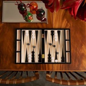 Backgammon Lakeret Black