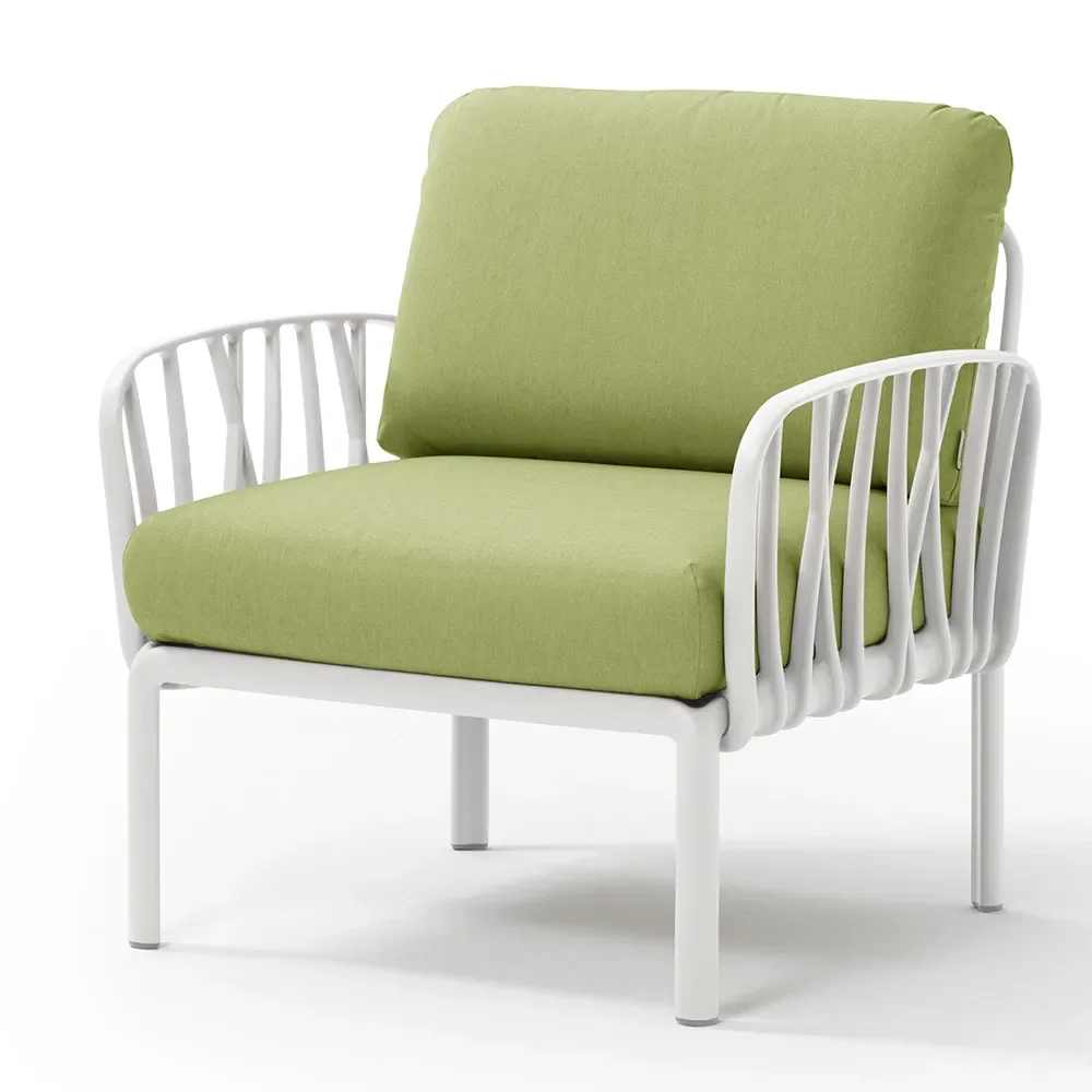 Nardi, Komodo lænestol White - Avocado Sunbrella