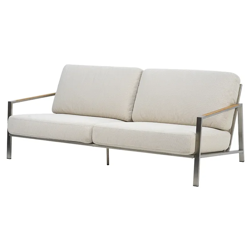 Naos 2,5-pers. sofa  Stainless steel / Dot beige